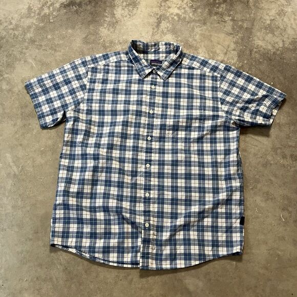 Patagonia Other - Patagonia Shirt Mens Large Plaid Button Down Short Sleeve Chest Pocket